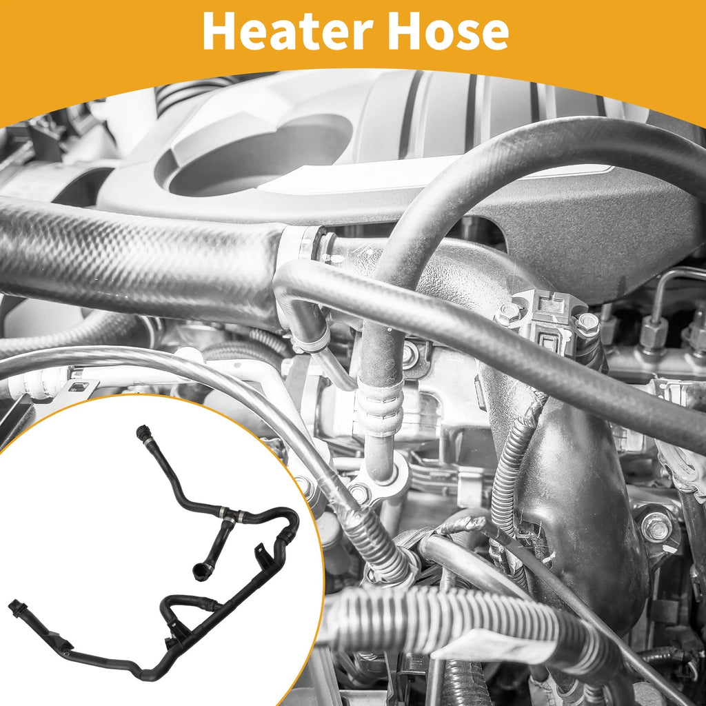Heater Hose Replacement Rubber Black for BMW X1 E84 2.0L (2011–2017)