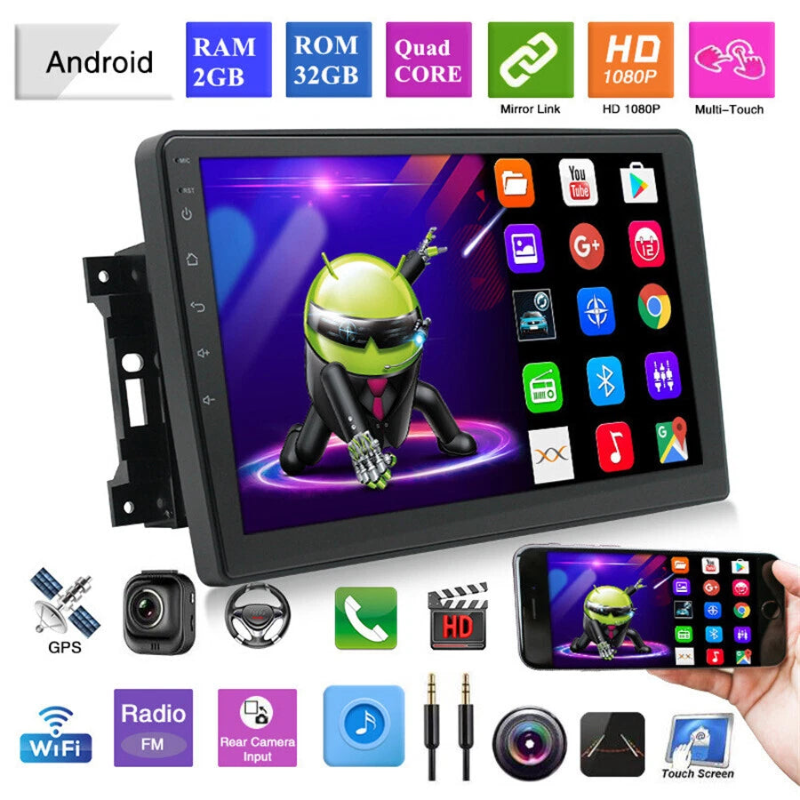 10.1" Android Car Stereo GPS Navigation for Jeep Wrangler Patriot (2011–2023)