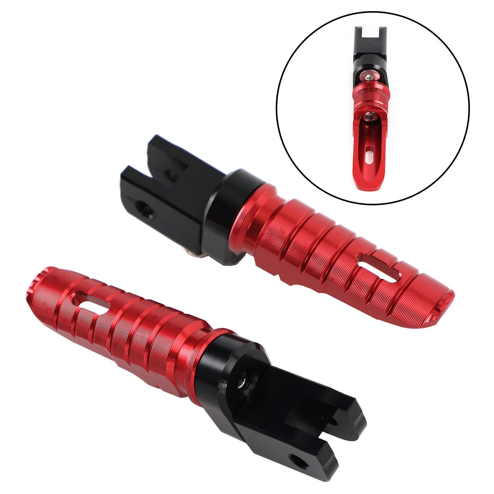Front Footrests Foot Pegs for MV Agusta Brutale F3 F4 675 800 1000 (2012–2021) Red