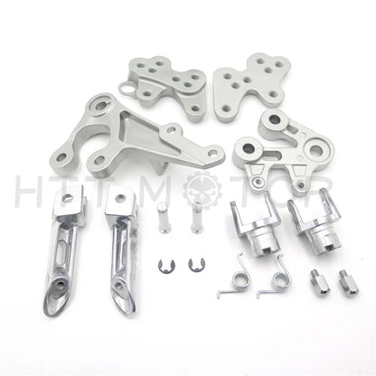 Front Footrest Bracket Assembly for Suzuki GSXR 1000 (2005–2014) Polish Silver