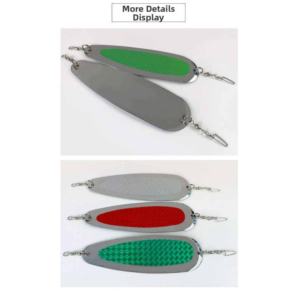 Fishing Lure Metal Spoon for Multiple Depths (Light Reflective, Slow Sinking)