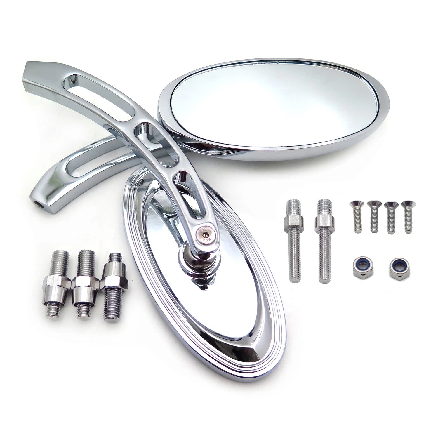 Custom Chrome Mirrors for Harley Softail Fat Boy (1990–2023)