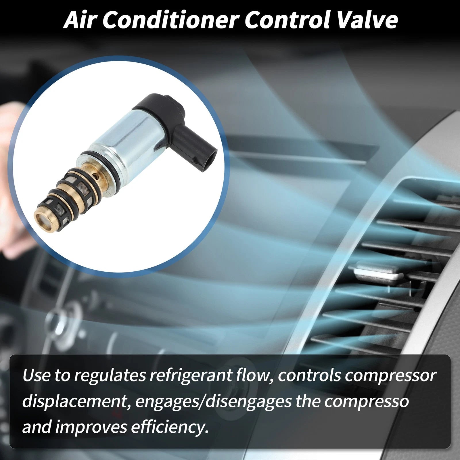 AC Compressor Control Solenoid Valve Replacement for Chevrolet GMC Honda (2005–2015)