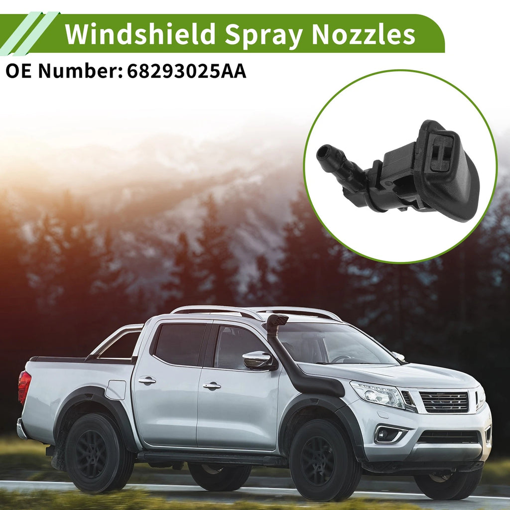 2X Front Windshield Washer Nozzle for Jeep Wrangler Gladiator (2018–2023) No.68293025AA