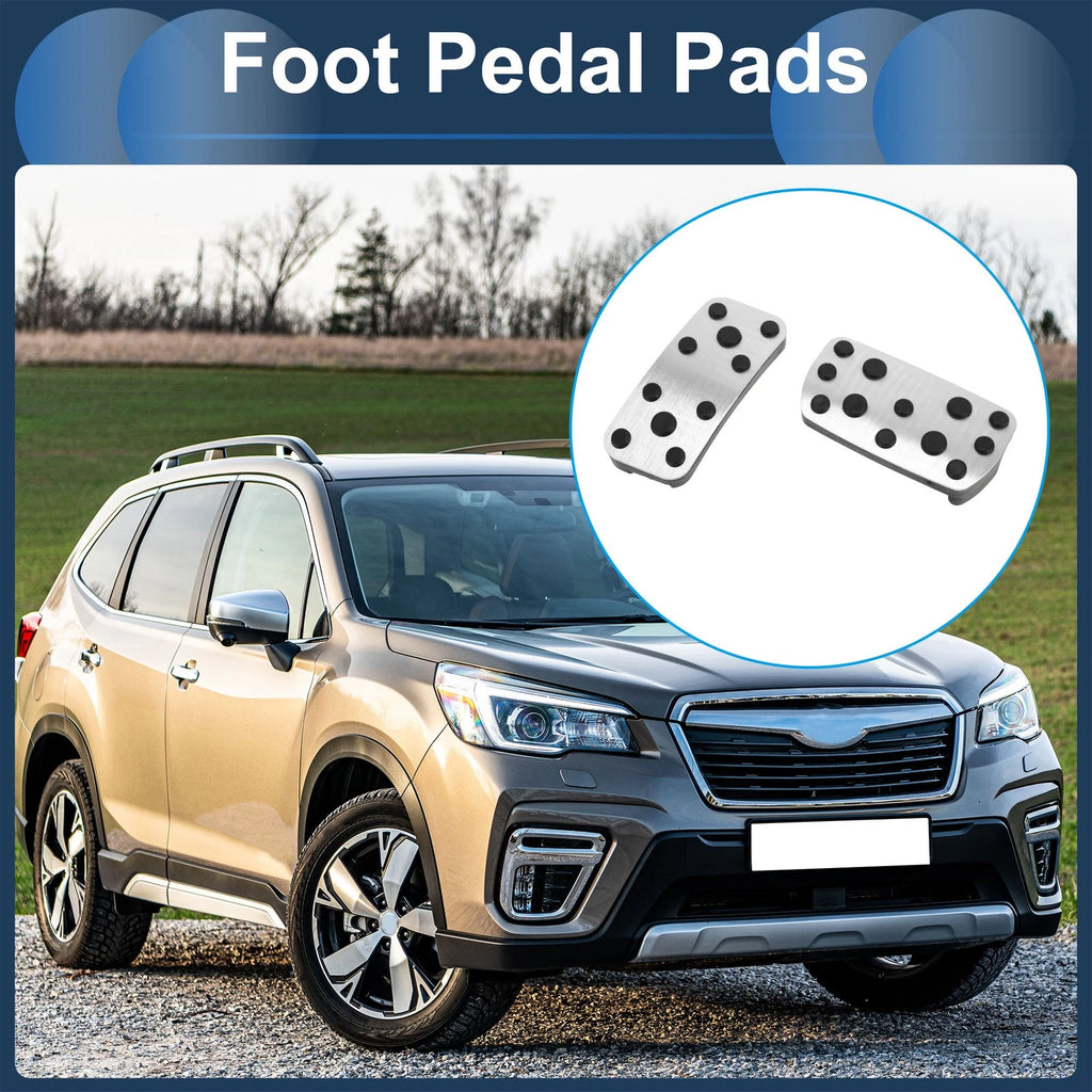 Accelerator Pedal Covers 2 Pcs for Subaru Forester (2006–2018) Silver Tone