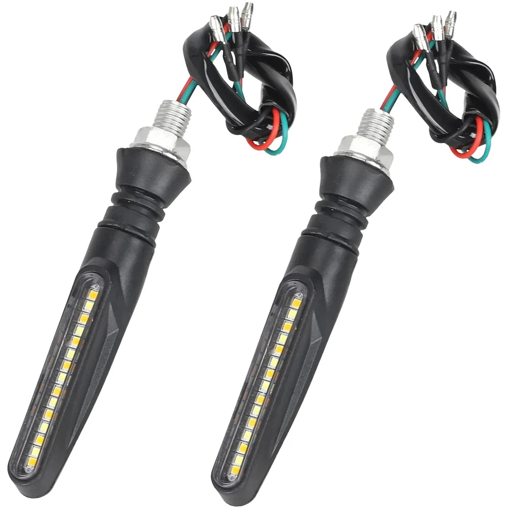 White LED Daytime Running Light with Yellow Sequential Turn Signals for Scooter