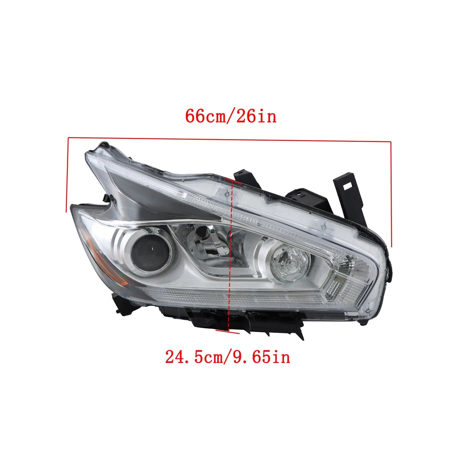 Headlight Assembly for Nissan Murano (2015–2016) Right Halogen LED DRL