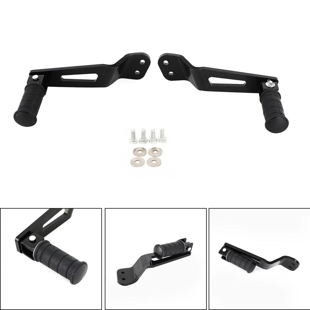 Black Rear Passenger Foot Pegs for Yamaha Bolt XVS950 XVS950R-Spec (2014–2020) T9