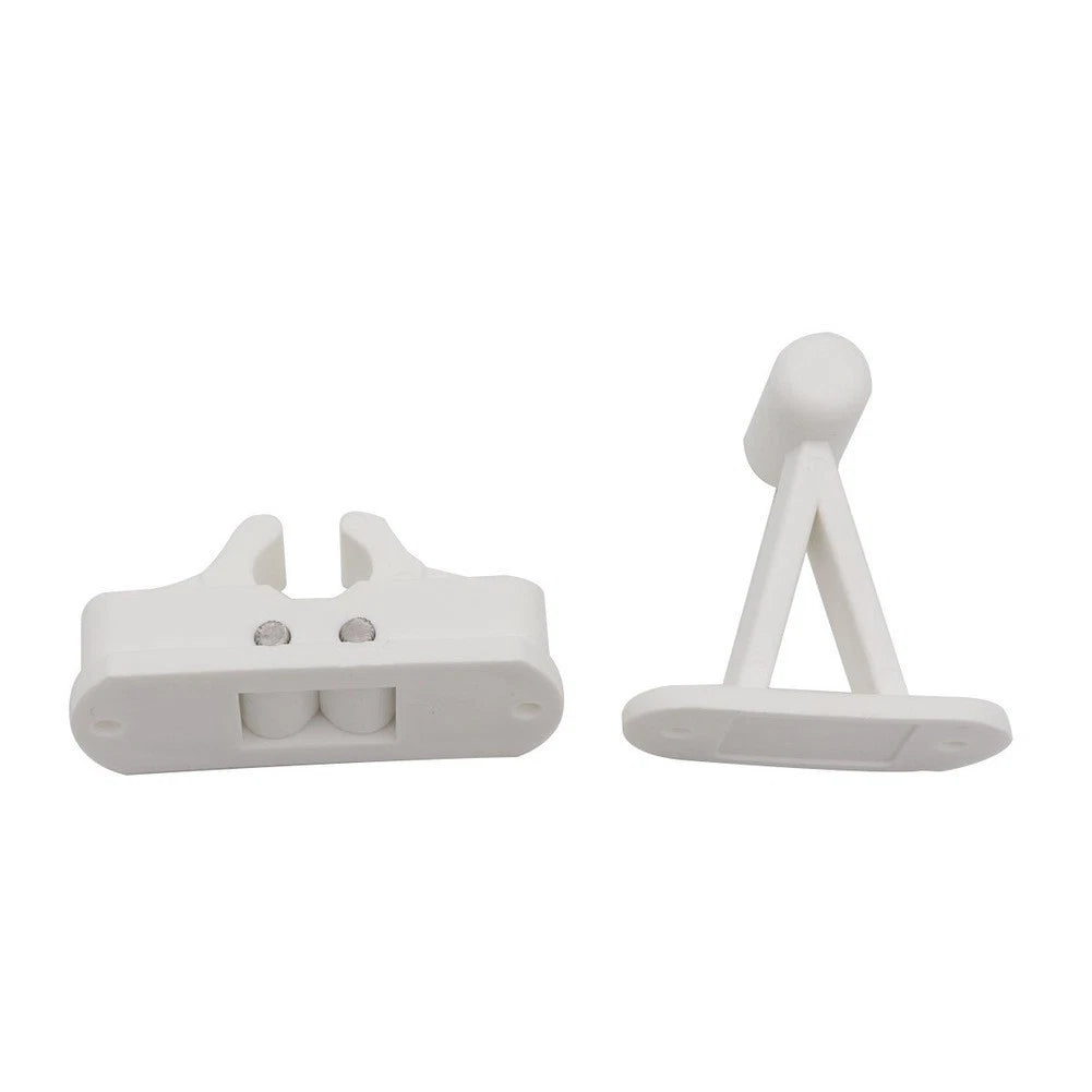 Door Holder White Plastic with Spring for Motorhome for caravan Garage Quiet Use