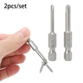 2X 50mm Screwdriver Bits 1/4" Hex Shank for Automotive Tools
