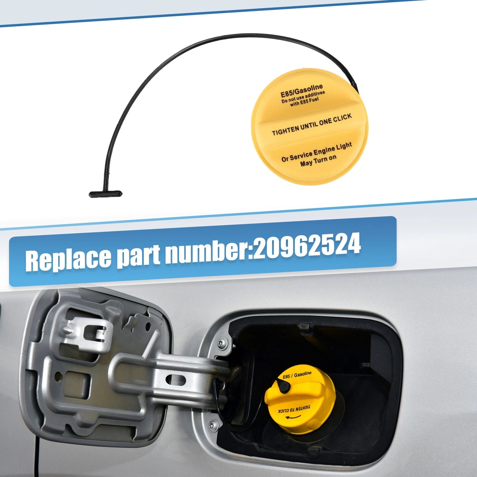 Fuel Tank Filler Cap Replacement for Chevy Avalanche Silverado 1500 (2007–2014)