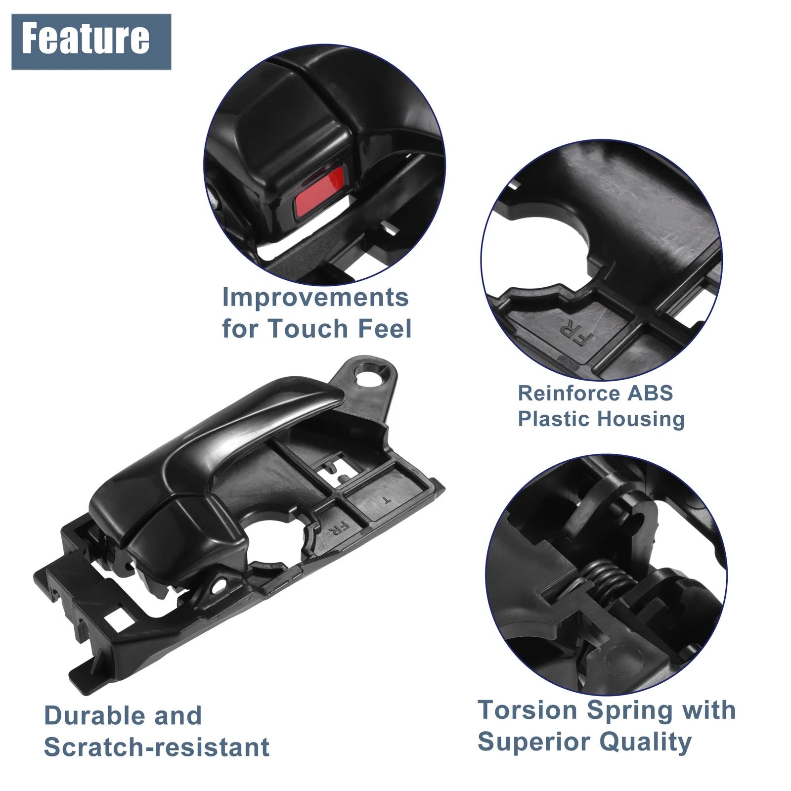 Front Right Interior Door Handle Replacement for Hyundai Sonata (2009–2010)