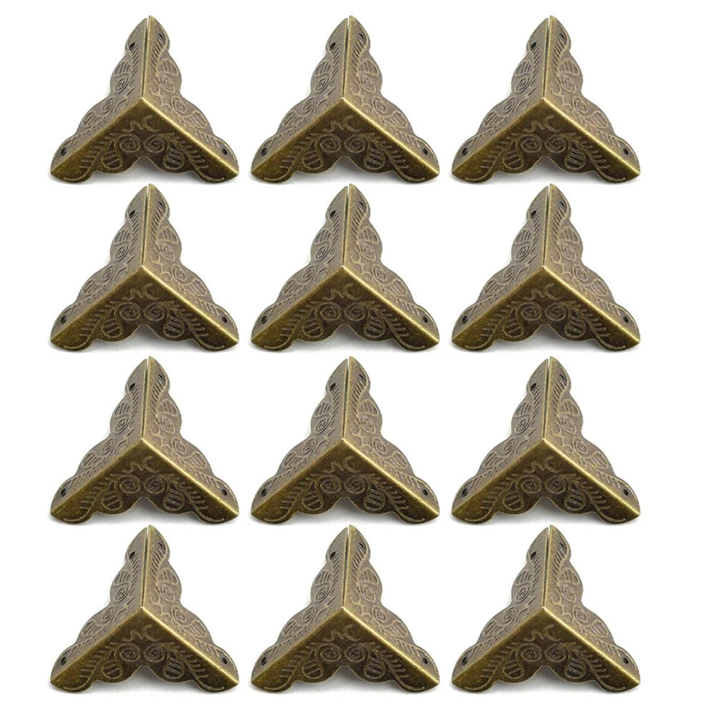 12Pcs Antique Box Corner Protector Furniture Edge Guard for Table Cabinet Desk