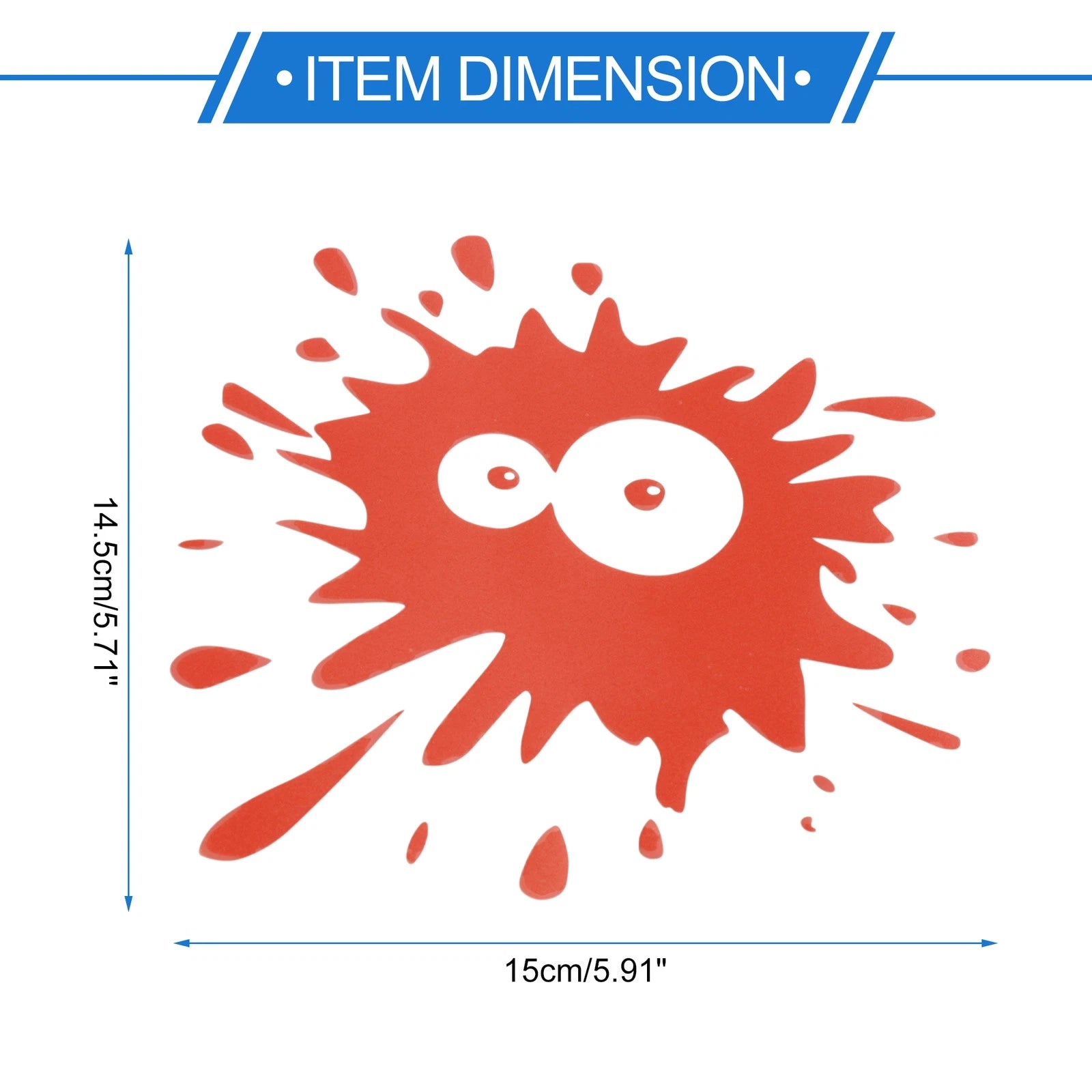 Reflective Bumper Decal for - Red Round Eye Spots