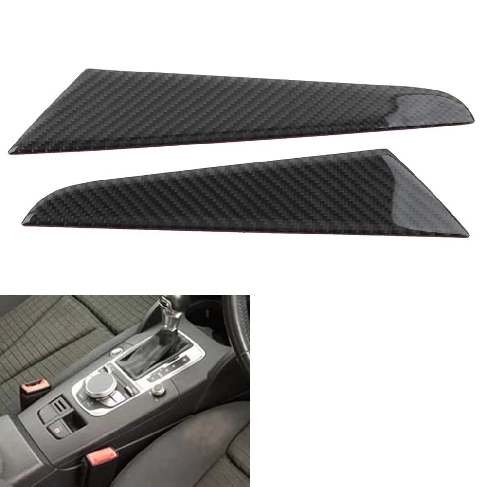 Carbon Black Gear Shift Side Panel Cover Trim for Audi A3 8V (2014–2019)