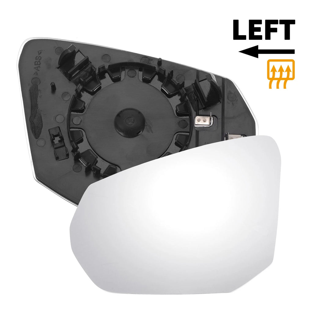 Left Side Heated White Mirror Glass for Audi Q2 (2016–2023)