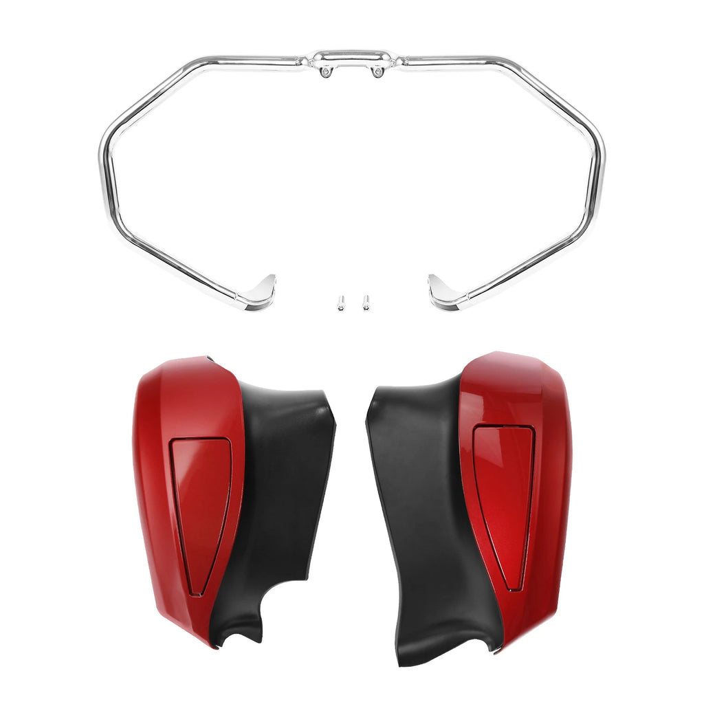 Engine Guard Crash Bar & Ruby Lower Vented Fairings for Indian Chieftain (2019–2025)