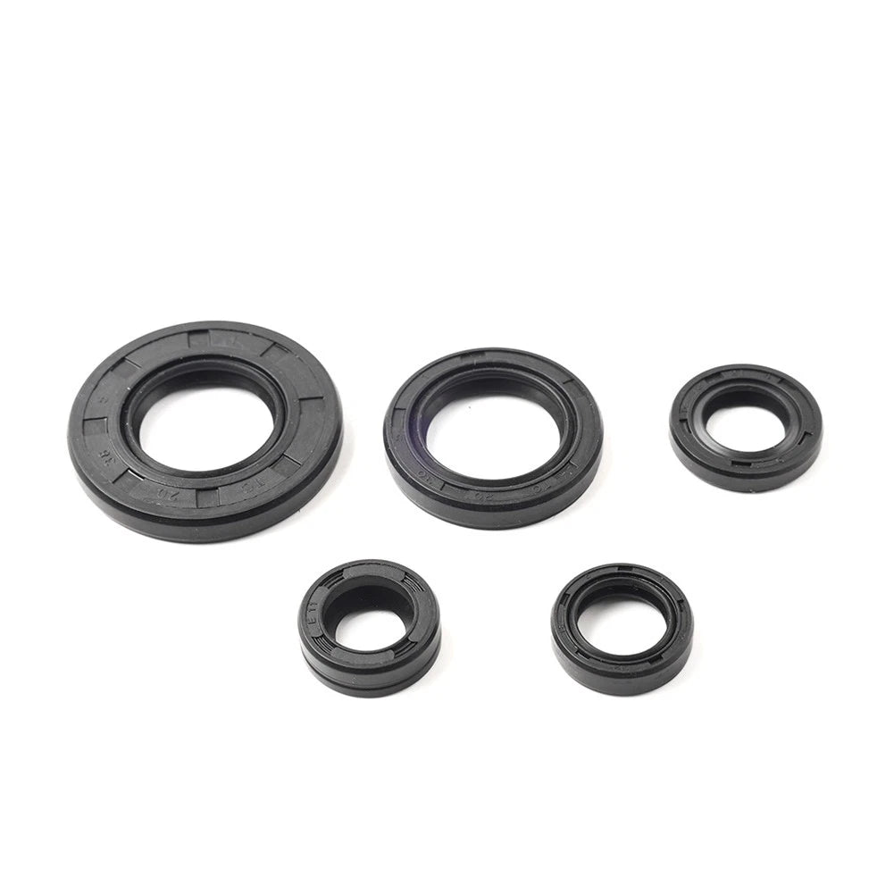 5Pcs Engine Gear Shaft Oil Seal Set for Yamaha YBR125 (2005–2023)