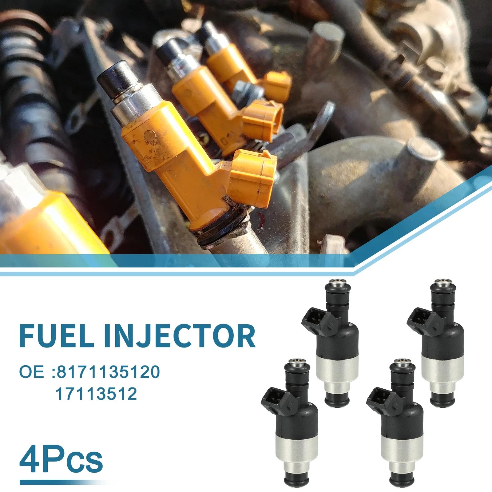 Fuel Injector Replacement for Chevrolet Cavalier 2.2L 1998–2000 (4 Pcs)
