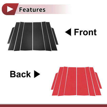 Door Pillar Window Trim Kit for Toyota Noah R70 (2008–2013) Carbon Fiber