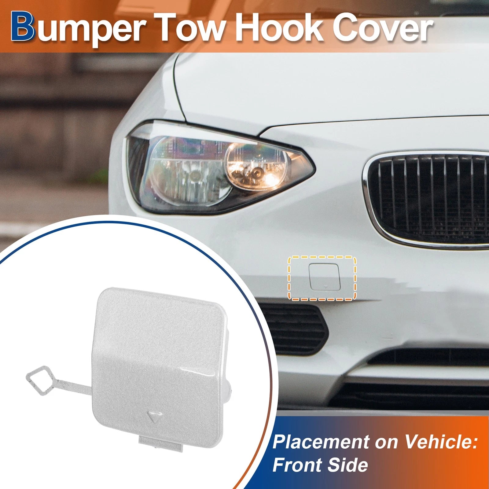 Front Bumper Tow Hook Cover Replacement for BMW 1 Series (2012–2018)