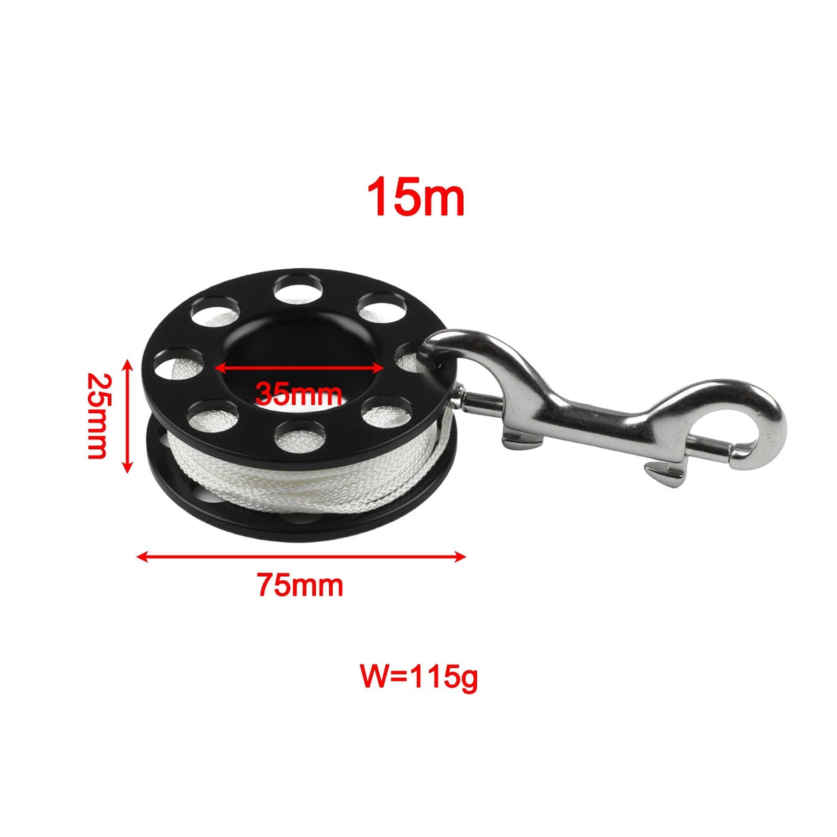 15M 30M 50M Diving Finger Spool Reel for Efficient Gear Management