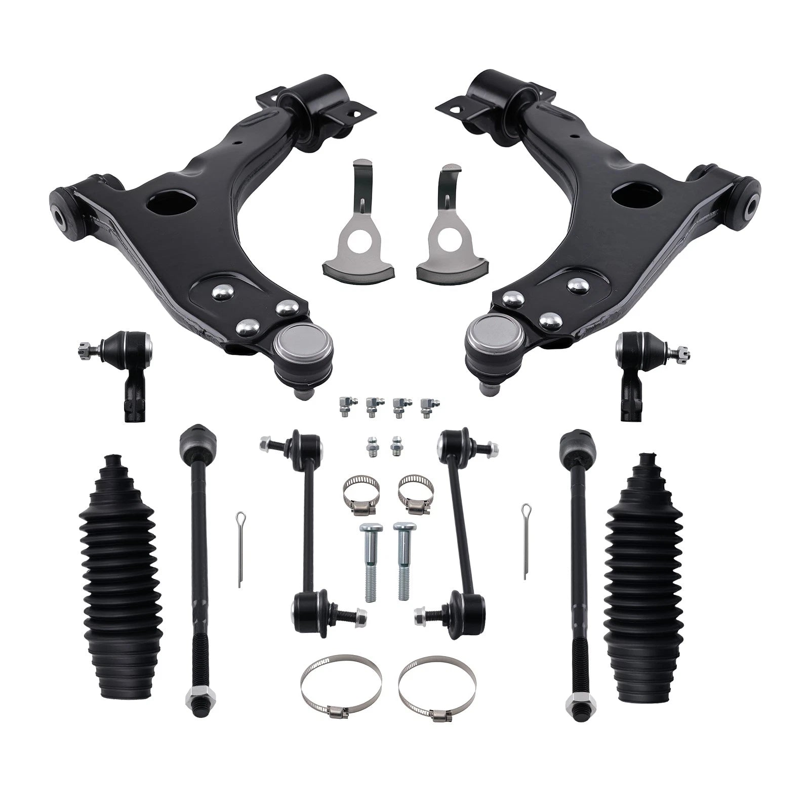 10PC Front Lower Control Arm Ball Joint Tie Rod Kit for Ford Focus (2000–2004)