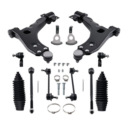 10PC Front Lower Control Arm Ball Joint Tie Rod Kit for Ford Focus (2000–2004)