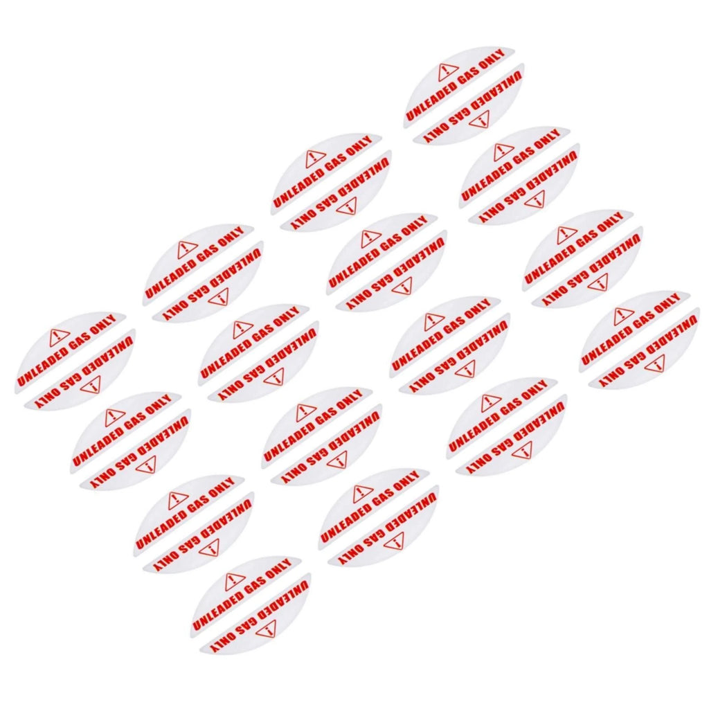 Set of 16 Universal Gas Cap Fuel Labels for Rental Cars