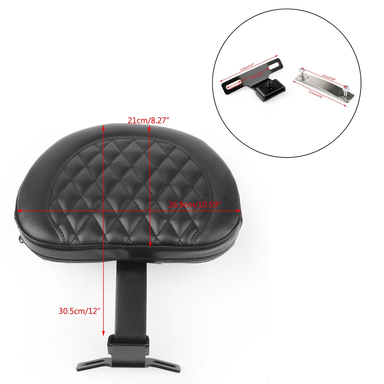 Driver Backrest Pad for Harley-Davidson FLSTF Heritage Softail (2007–2017)