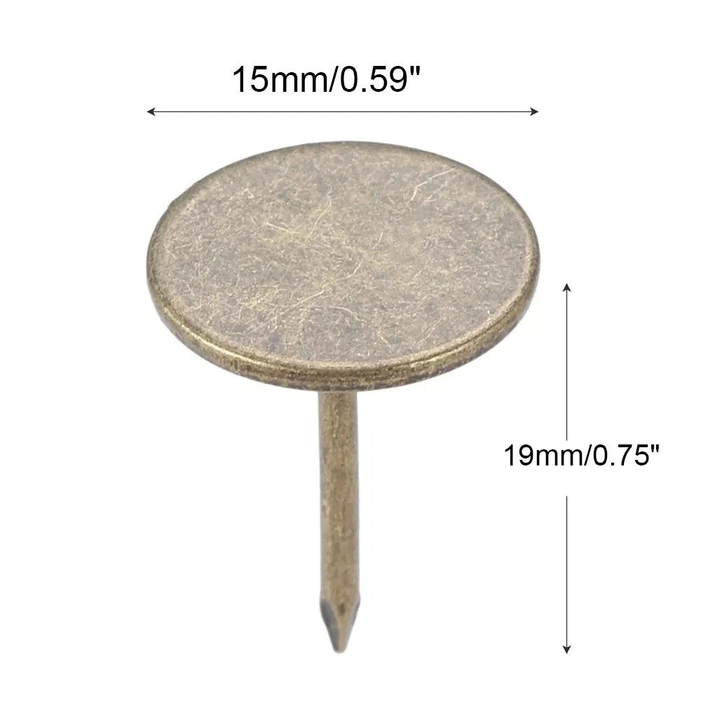 100pcs Upholstery Nails Push Pins for Vintage Projects
