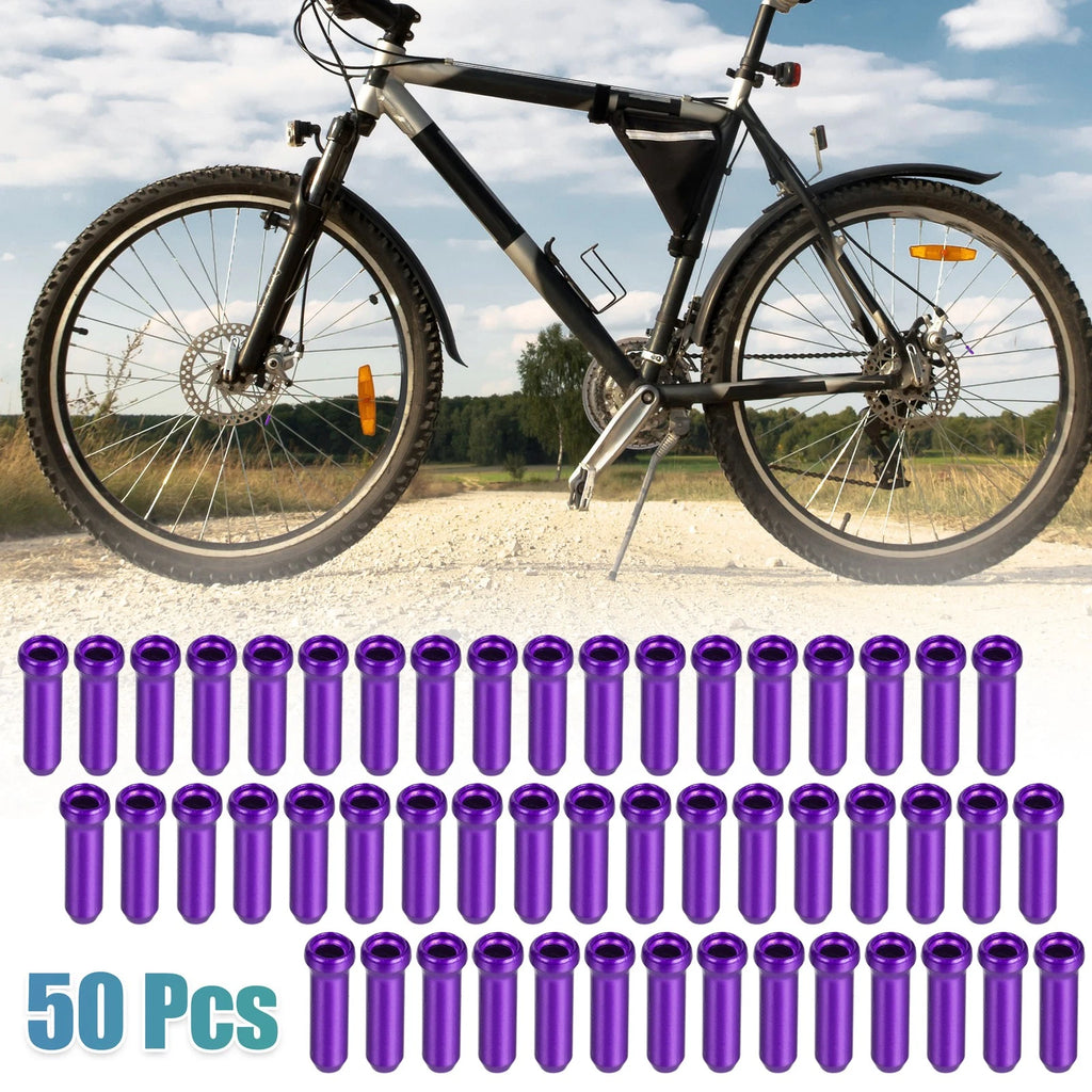 Bike Brake Cable Cap Replacement Inner Cable End for Universal Bicycle (50 Pack)
