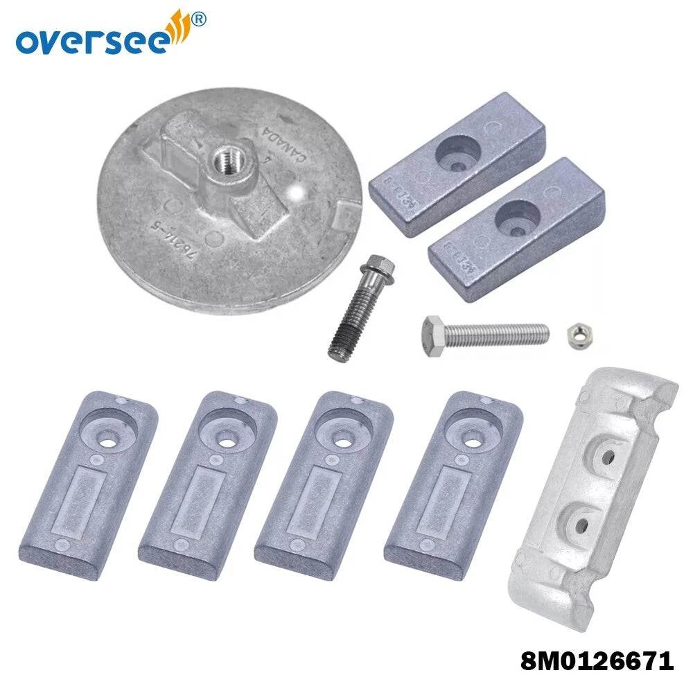 Zinc Anode Kit 8M0126671 for Mercury Marine Verado L6 (225–300HP)