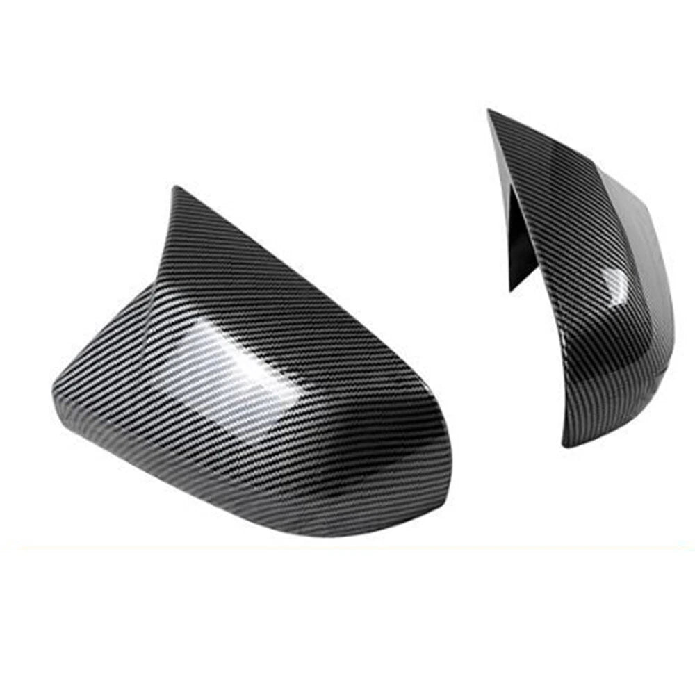 Pair Carbon Look Rearview Side Mirror Cover Cap Trim for Cadillac CT4 (2020–2024)