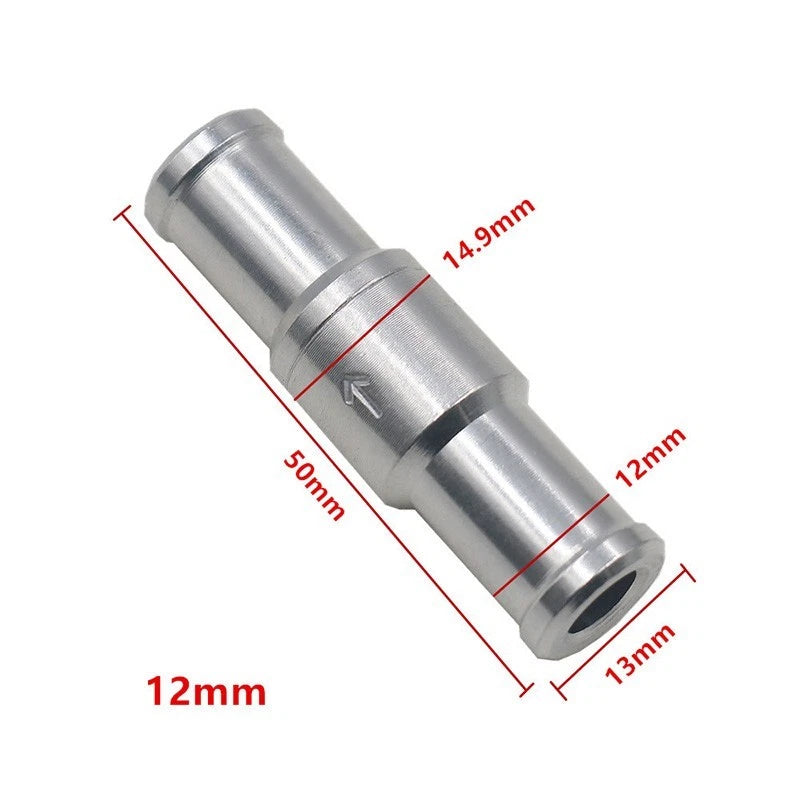 Inline Check Valve for Water, Petrol, Diesel, Oils (6-12mm)