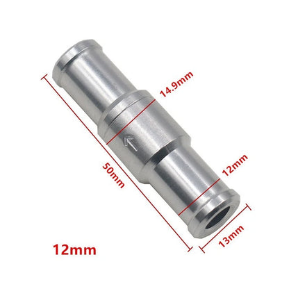 Inline Check Valve for Water, Petrol, Diesel, Oils (6-12mm)