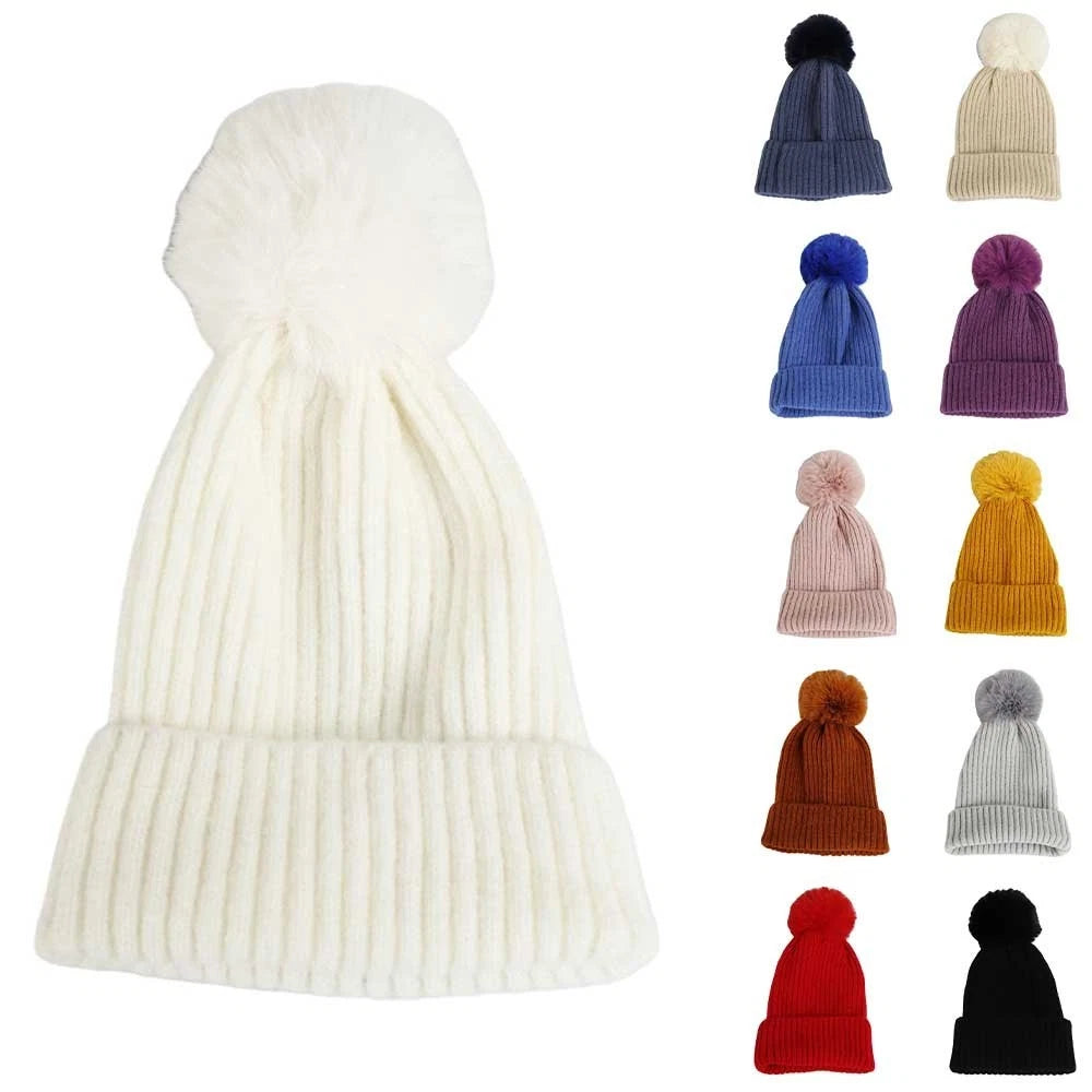 Knitted Hat for Everyday Wear (Cotton Blend, Double Layer)