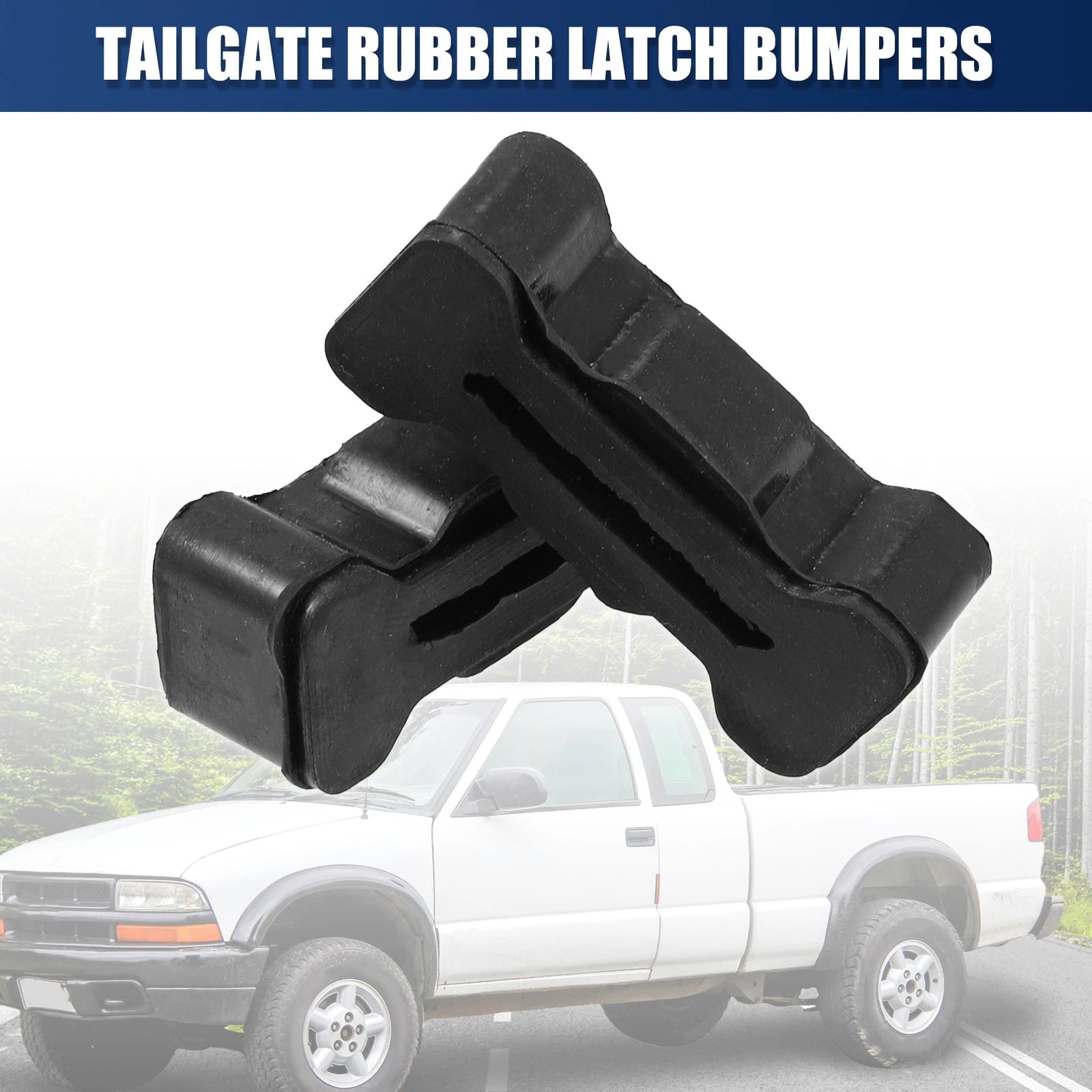 Latch Bumpers Front Pair Replacement for Chevrolet S10 GMC Sonoma (1998–2004)
