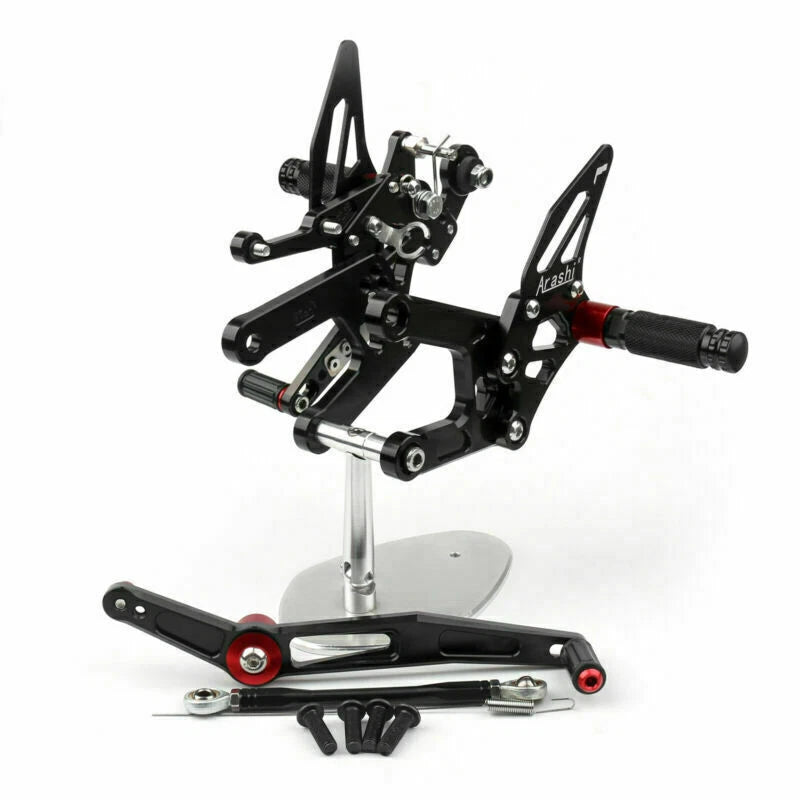 Aluminum Rearsets Footpegs for Yamaha YZF-R6 (2017–2020) Black T9