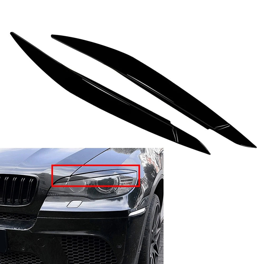 Headlight Eyebrow Trim for BMW X6 E71 E72 X6M X5M E70