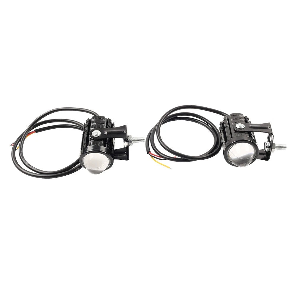 2X Headlight Fog Lamp for Motorcycle UTV ATV (Hi-Lo Beam, White)