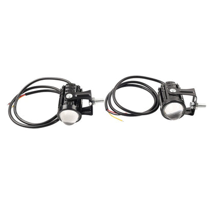 2X Headlight Fog Lamp for Motorcycle UTV ATV (Hi-Lo Beam, White)