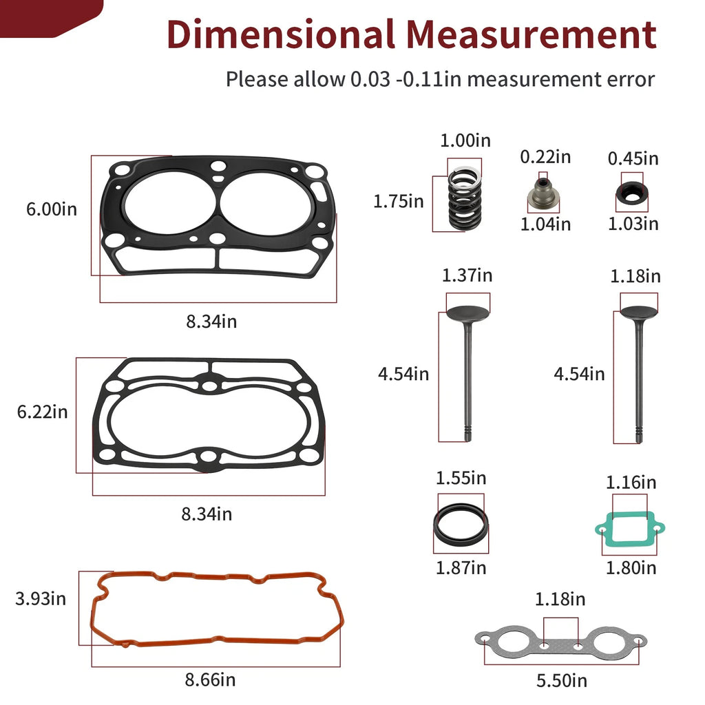 Top End Cylinder Gasket Kit for Polaris RZR Ranger 800 (2008–2014)