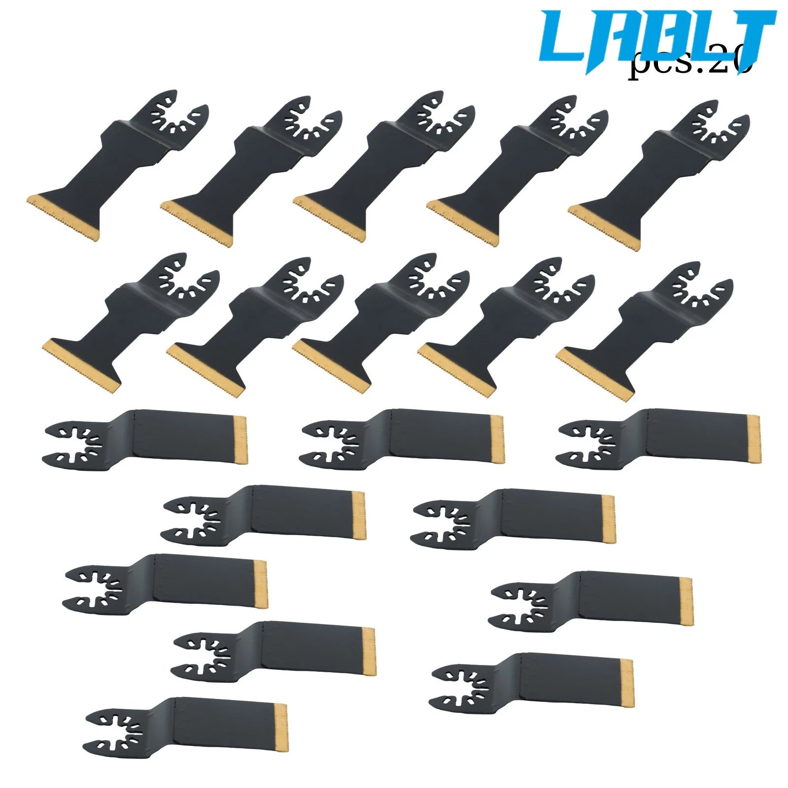 20-Piece Steel Oscillating Tool Set for Metal & Nails