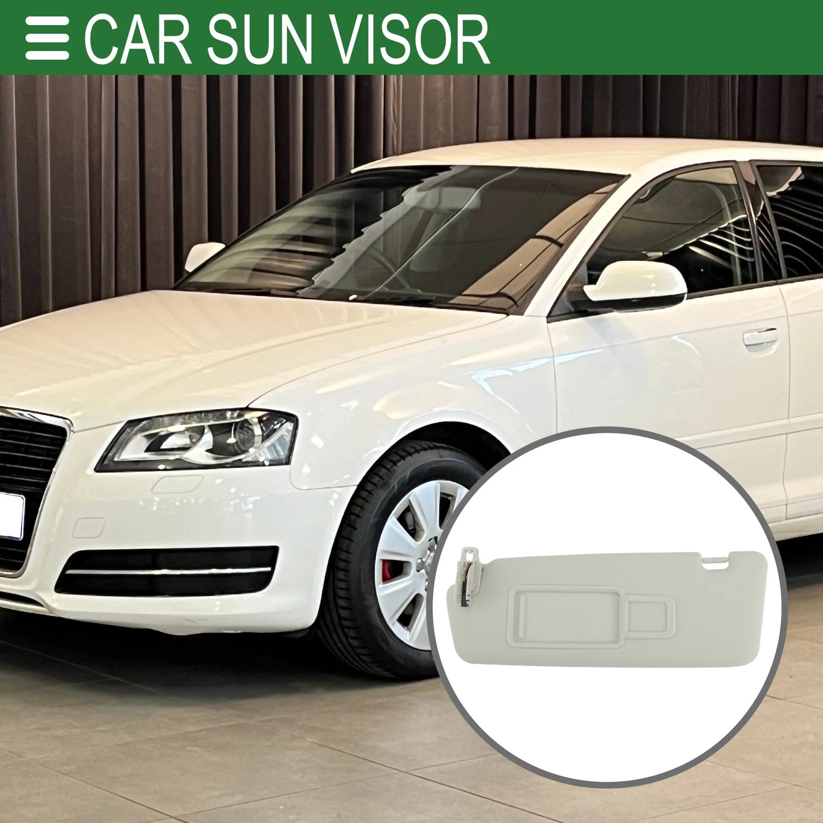 Car Sun Visor Front Left OEM Replacement for Audi A1 A3 Q3 (2013–2018)