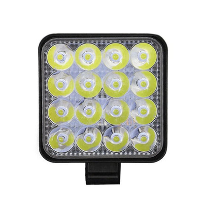 48W 16LED Waterproof Square Flood Beam Work Light for Universal Vehicles