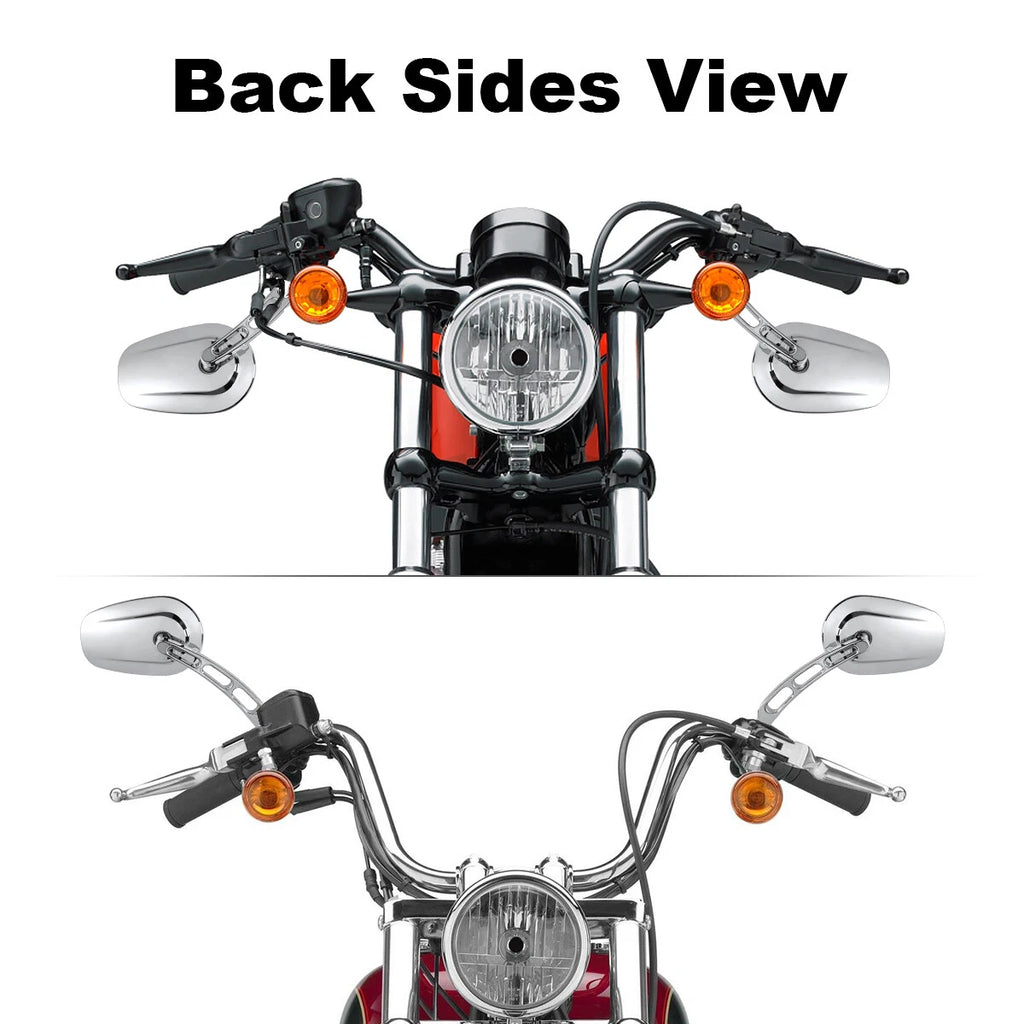 Chrome Rearview Mirrors for Harley Heritage Softail (2000–2023)