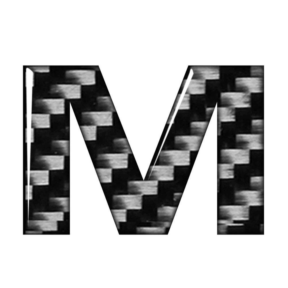 Carbon Black Door Wall Window Emblem Decals for