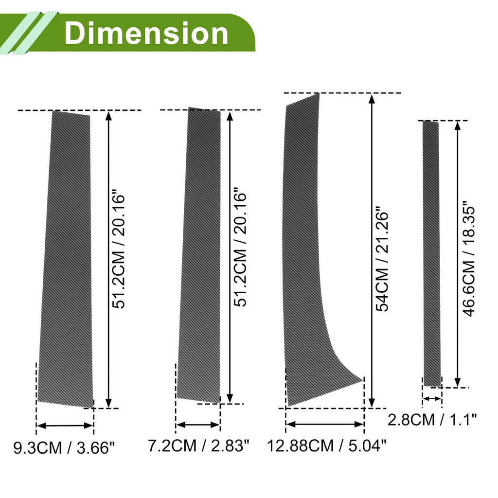8 Pcs Pillar Window Trim Replacement for Chevy Trailblazer (2002–2009)