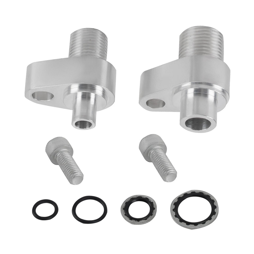 2X AC Compressor Connector Fittings for LS Engine Swap (10S17F, 10S20F)